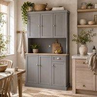 Wyld Haus Ririlo 180 cm Grey Tall Kitchen Storage Cabinet MDF & Particle Board