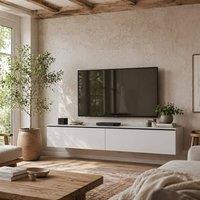 Wyld Haus Disa 160cm High Gloss White Floating TV Cabinet for TVs up to 70inch