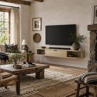 Wyld Haus Avalani 120cm Natural Finish Floating TV Unit Fits TVs up to 50 Inches