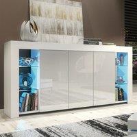 Creative Furniture Eden Sideboard 164cm - A Sophisticated & Spacious Cabinet with Gloss Doors & LED Lights in Grey