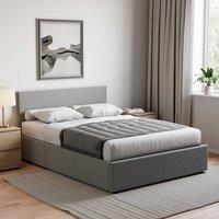 HD Designs Vida Designs Veronica Double Ottoman Bed in Light Grey