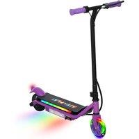 AIYAPLAY Electric Scooter for 6-14 with Dual Brakes & Colourful Light in Purple
