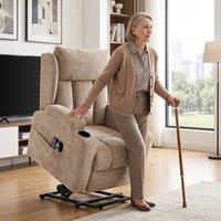 HOMCOM Power Recliner Chair w/ Massage & Heat, Electric Lift Chair, Brown