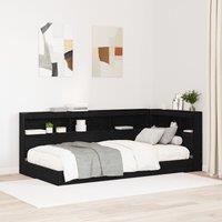 Berkfield Home Storage Headboard with Shelf with Headboard with Storage Black oak 100 cm Melamine