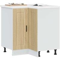 Berkfield Home Kitchen Corner Base Cabinet Porto Sonoma Oak Engineered Wood in Brown