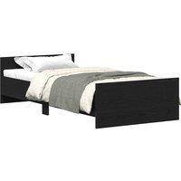 Berkfield Home Bed Frame without Mattress Black Oak 90x200 cm Engineered Wood