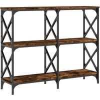 Berkfield Home Console Table Smoked Oak 100x28x80.5 cm Engineered Wood in Brown