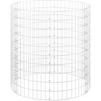 Berkfield Home Durable Circular Gabion Pole Galvanised Steel 100x100 cm in Silver | Size: 100x100 cm