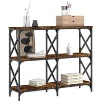 Berkfield Home Decorative Console Table Smoked Oak 100x28x80.5 cm Engineered Wood in Brown