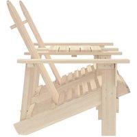 Berkfield Home Comfortable Garden Adirondack Chairs with Tea Table Solid Fir Wood in Light Tan