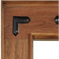 Berkfield Home Mirror Solid Acacia Wood 50x50 cm in Brown