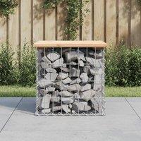 Berkfield Home Garden Bench Gabion Design 43x44x42 cm Solid Wood Pine in Brown | Size: 43 x 44 x 42 cm