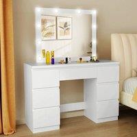 SPETLEK Makeup Desk Dressing Table in White | Size: 0.6m2