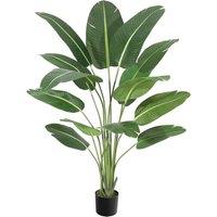 VOGREX Large Artificial Banana Tree, Potted Fake Plant, 60in in Green