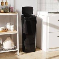 EONLION Stainless Steel Slim Kitchen Bin in Black | Size: 100 cm