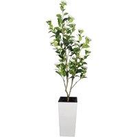 VOGREX 5ft Artificial Camellia Tree in Pot, Artificial Tree in Green