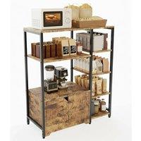 VOGREX Mini Coffee Bar Cabinet 31.6" Storage Sideboard w/ Doors