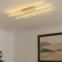 Eglo Trepiliano Aluminium & Steel Modern LED Linear Ceiling Light, Sandy in Beige