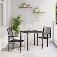 Berkfield Home 3 Piece Garden Dining Set Black PVC Rattan