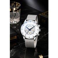 Lovii Men's Men Business Timepiece with Stainless Steel Mesh Strap in Silver
