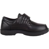 ABSOLUTE FOOTWEAR Men's Childrens Smart Formal Faux Leather Touch & Close School Shoes in Black | Size: 1