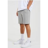 Brave Soul Men's Side Stripe Drawstring Jersey Shorts in Light Grey | Size: Medium