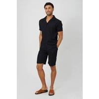 Brave Soul Men's Textured Drawcord Shorts in Black | Size: XL