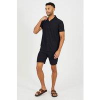Brave Soul Men's Pleated Shorts in Black | Size: Small