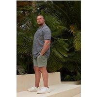 BadRhino Men's Jacquard Stripe Revere Shirt in Dark Blue | Size: 5-6XL