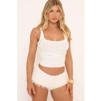 EGO Women's Low Rise Shorts in Cream | Size: Small
