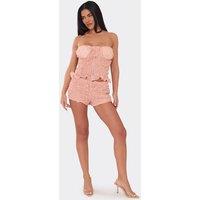 EGO Women's Woven Low Rise Shorts in Dusty Pink | Size: 12
