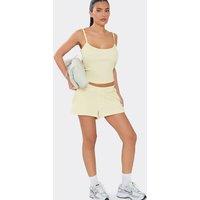 EGO Women's Mid Rise Sweat Shorts in Lemon | Size: 8