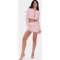 EGO Women's Lace Mini Skirt in Dusty Pink | Size: 6