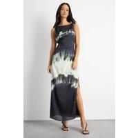Warehouse Women's Knot Shoulder Ombre Print Maxi Slip Dress | Size: 12