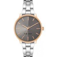 Nine West Women's NW-2683GYRT 34mm Quartz Watch in Silver