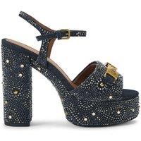 Kurt Geiger London Women's 'Kingsley Platform' Denim Heels in Dark Blue | Size: 7