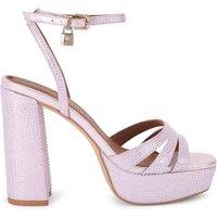 Kurt Geiger London Women's 'Brixton Platform' Fabric Heels in Lilac | Size: 6