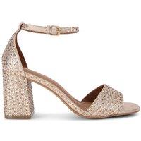 Kurt Geiger London Women's 'Square Block Heel' Fabric Heels in Gold | Size: 5