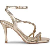Carvela Women's 'Loopi Sandal' Fabric Heels in Gold | Size: 5