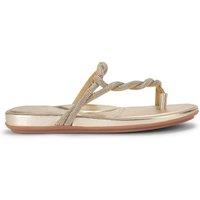 Carvela Women's 'Loopi Tt' Fabric Sandals in Gold | Size: 8