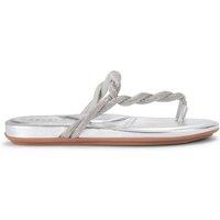 Carvela Women's 'Loopi Tt' Fabric Sandals in Silver | Size: 4