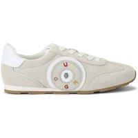 Kurt Geiger London Women's 'Bromley Slimline Sneaker' Suede Trainers in Cream | Size: 7