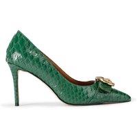 Kurt Geiger London Women's 'Kgl Mayfair Court Sm Egl' Snake Print Heels in Dark Green | Size: 6