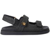 Kurt Geiger London Women's 'Kgl Brixton Lock Sandal' Fabric Sandals in Black | Size: 6