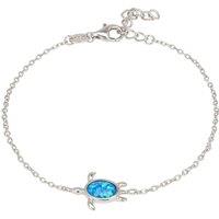 Latelita Women's Turtle Blue Opalite Bracelet Silver
