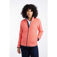 Weird Fish Women's Ariana Full Zip Grid Fleece in Coral | Size: 22