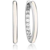 Gold Trip Women's Small Nude Enamel Hoop Earrings in Silver