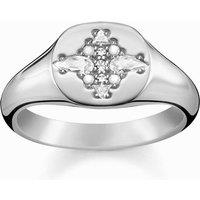 Gold Trip Women's Star Signet Ring in Silver | Size: 6