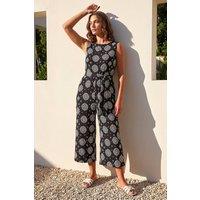 Roman Women's Petite Textured Jumpsuit in Black | Size: 18