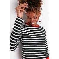 WOVCOR Women's Striped Crew Neck Long Sleeve Cotton T-Shirt | Size: XL